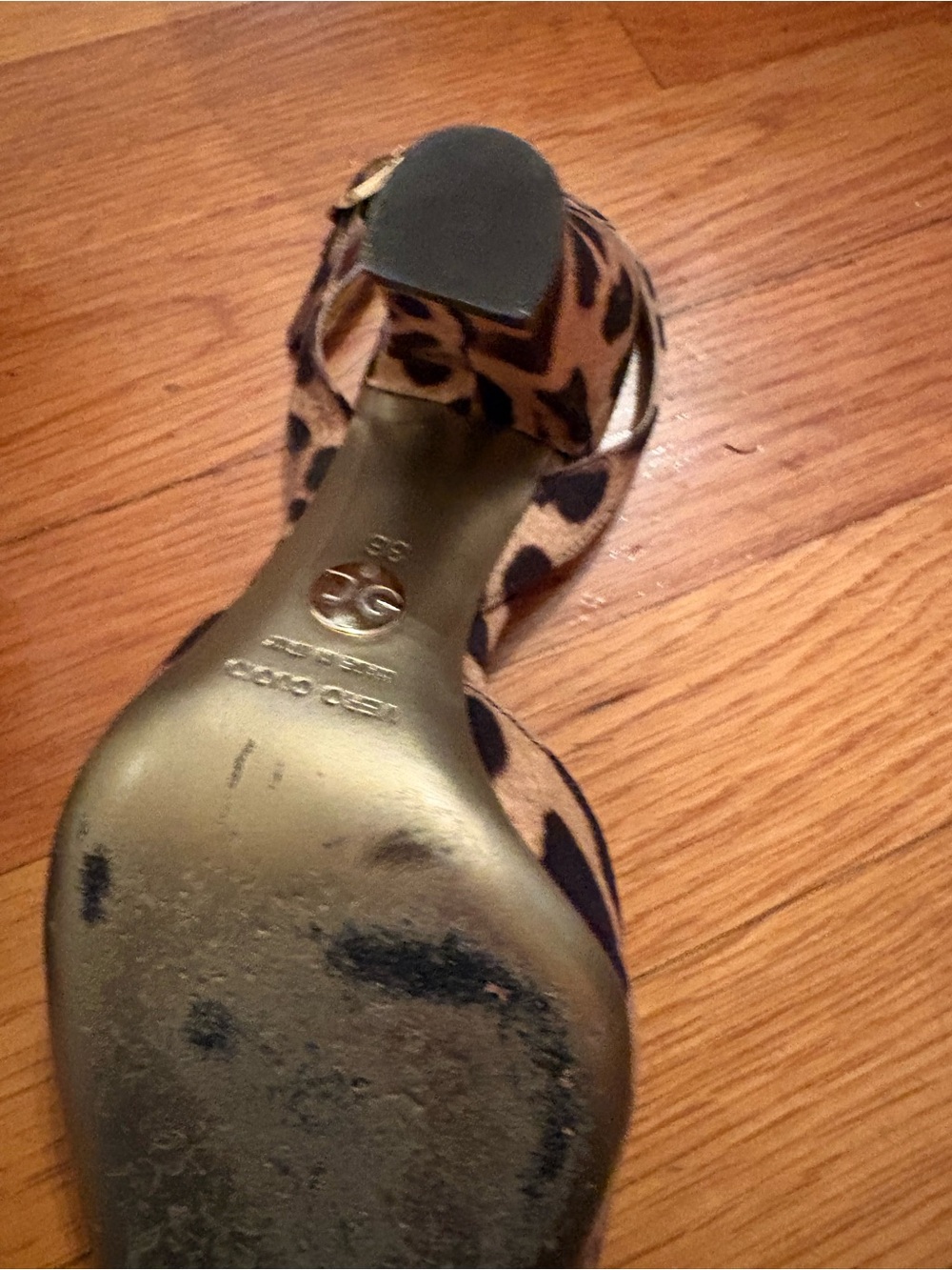 Dolce & Gabbana Leopard Print Slingback Heels in Brown - Picture 3 of 4